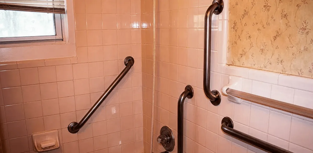 Shower grab bar installation for bathroom safety and accessibility in Columbus, GA