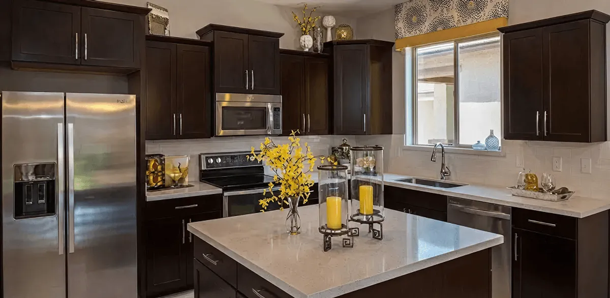 Cabinet painting results with freshly painted kitchen cabinets in Columbus, GA