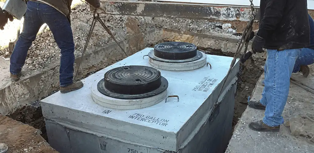 Grease trap installation for a commercial property drainage system in Columbus, GA