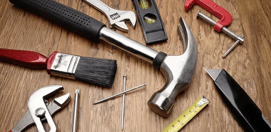 Handyman tools laid out for home repair and maintenance work in Columbus, GA