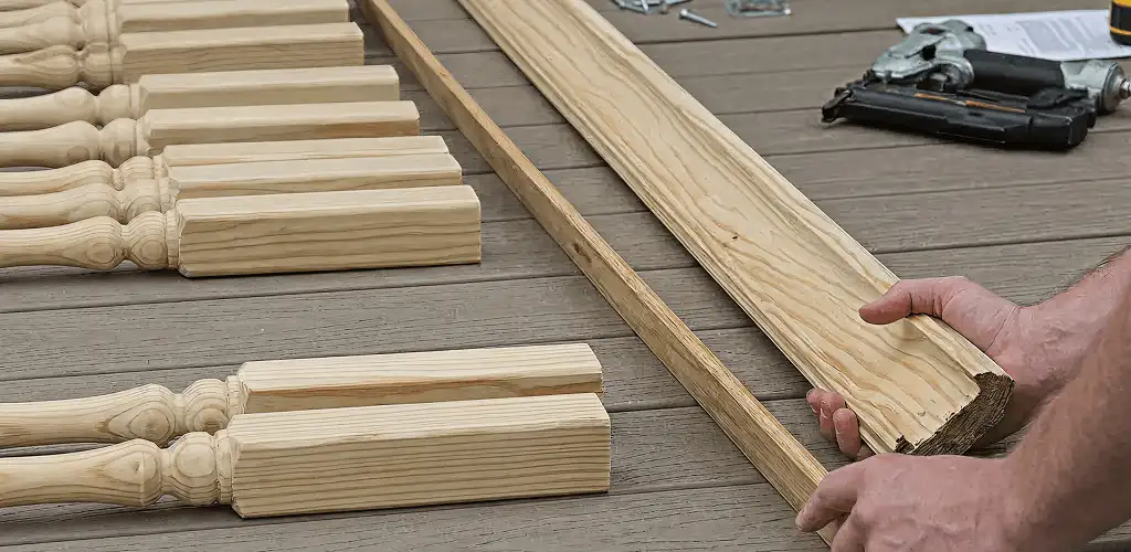 Handrail installation materials and wood components for stair rail work in Columbus, GA